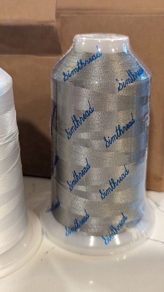 Simthread Embroidery Thread Combination Box, Black, Gray, And White