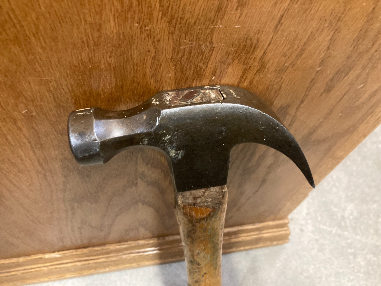 Vintage CRAFTSMAN VANADIUM Oval Logo Curved Claw Hammer Globemaster Handle USA