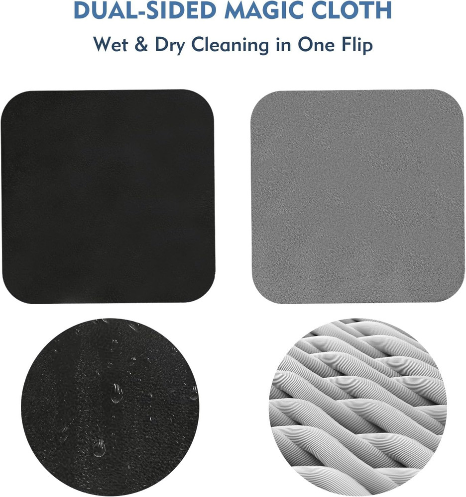Car Screen Cleaner Pad with Acrylic Storage Box - Microfiber Touchscreen Cleanin
