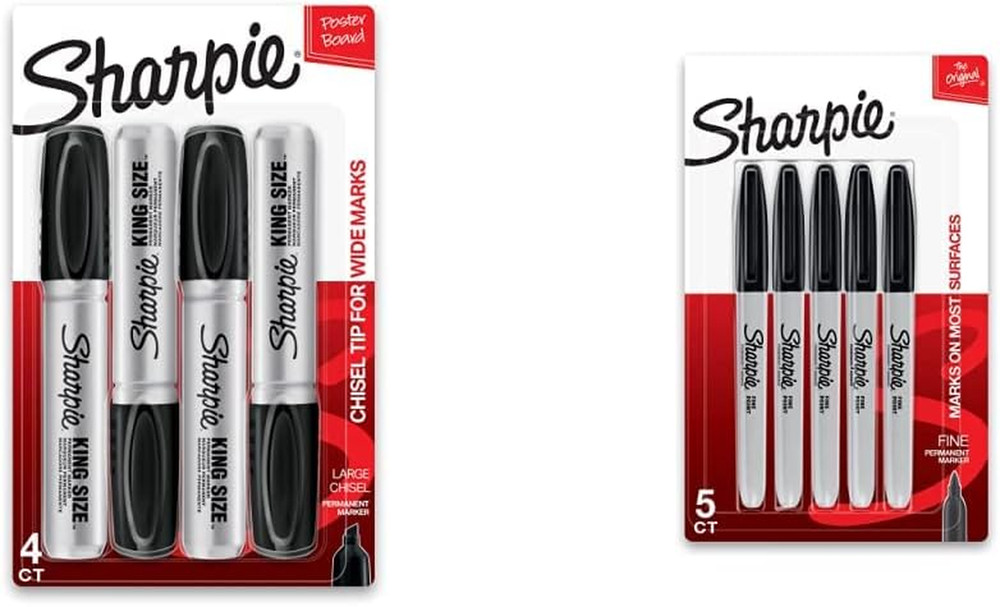 SHARPIE King Size Permanent Marker Large Chisel Tip, Great for Poster Boards, Bl