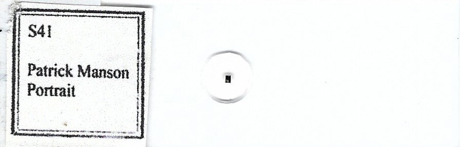 Patrick Manson Portrait Microphotograph Microscope Slide