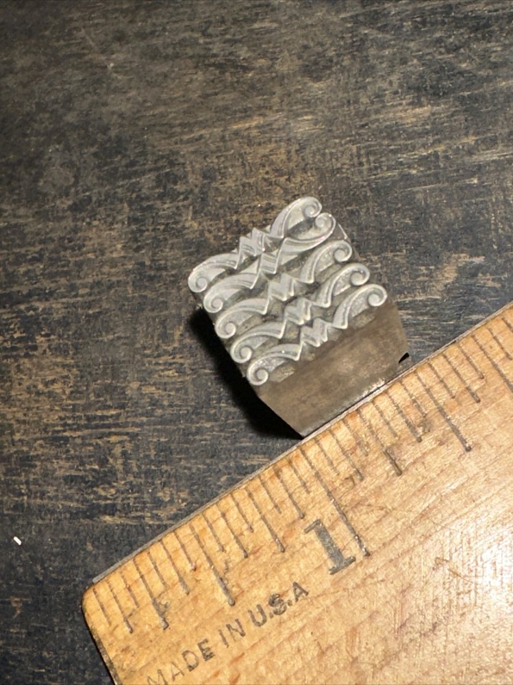 Print Blocks “ 5 Ornamental Borders “ Nice Lines,Thin Lead Blocks.