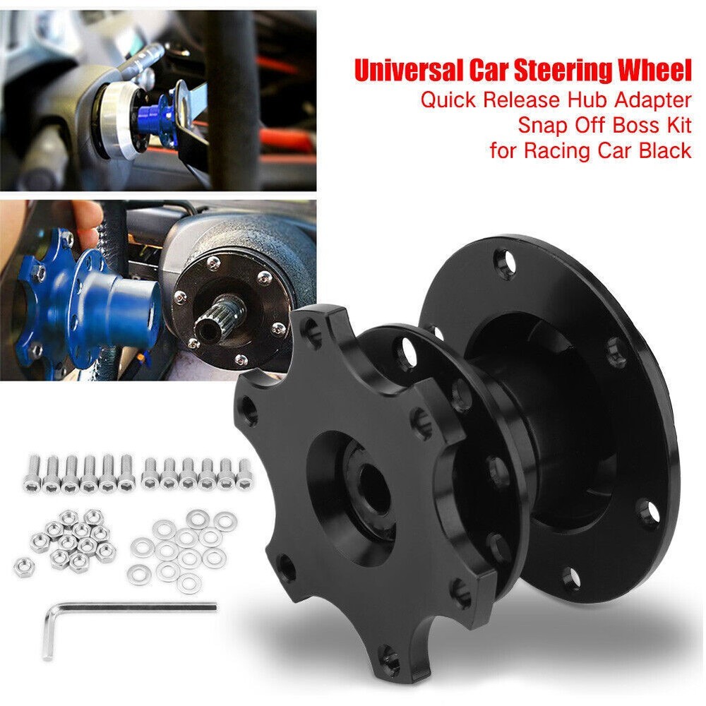 Universal Steering Wheel Quick Release Hub Racing Adapter Snap Off Boss Kit