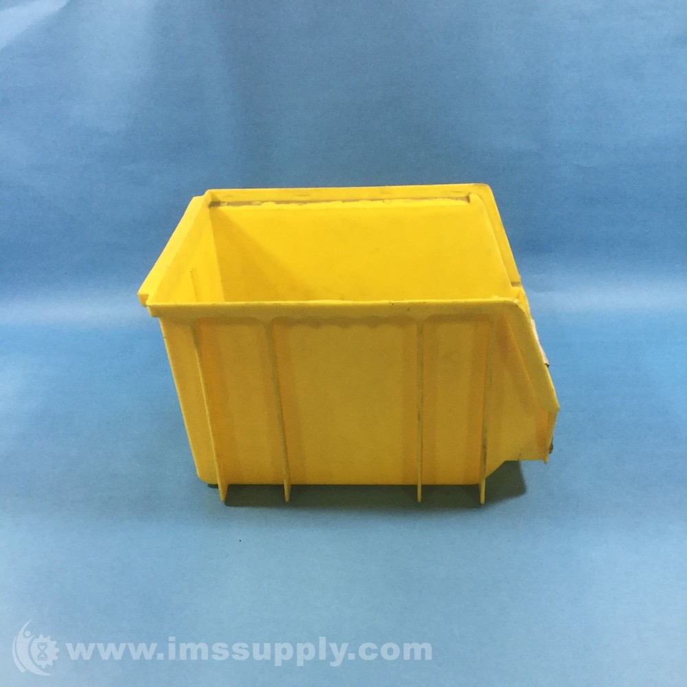 Integrated Plastics 550126 yellow Plastic Stacking Storage Bin USIP