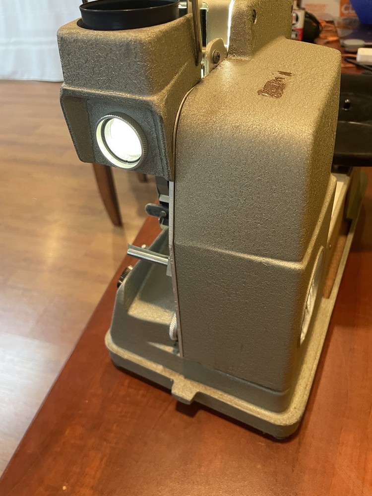 Dukane 14A390E Micromatic Classroom Projector w Case Powers On - Untested