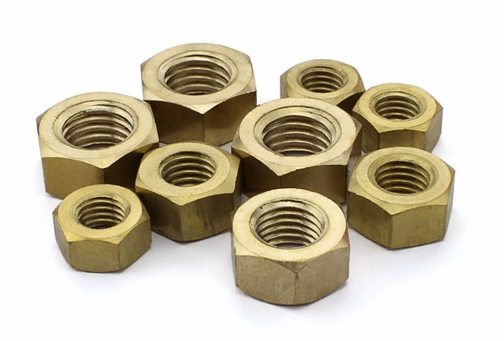 Select Size M6 M8 M10 M12 - M24 Solid Brass Thin Hex Nuts Right Hand Fine Thread