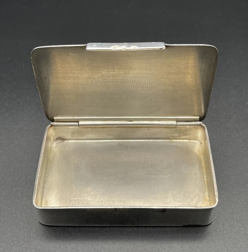 Danish Mid Century Modern Sterling Silver Pill Box No Monogram