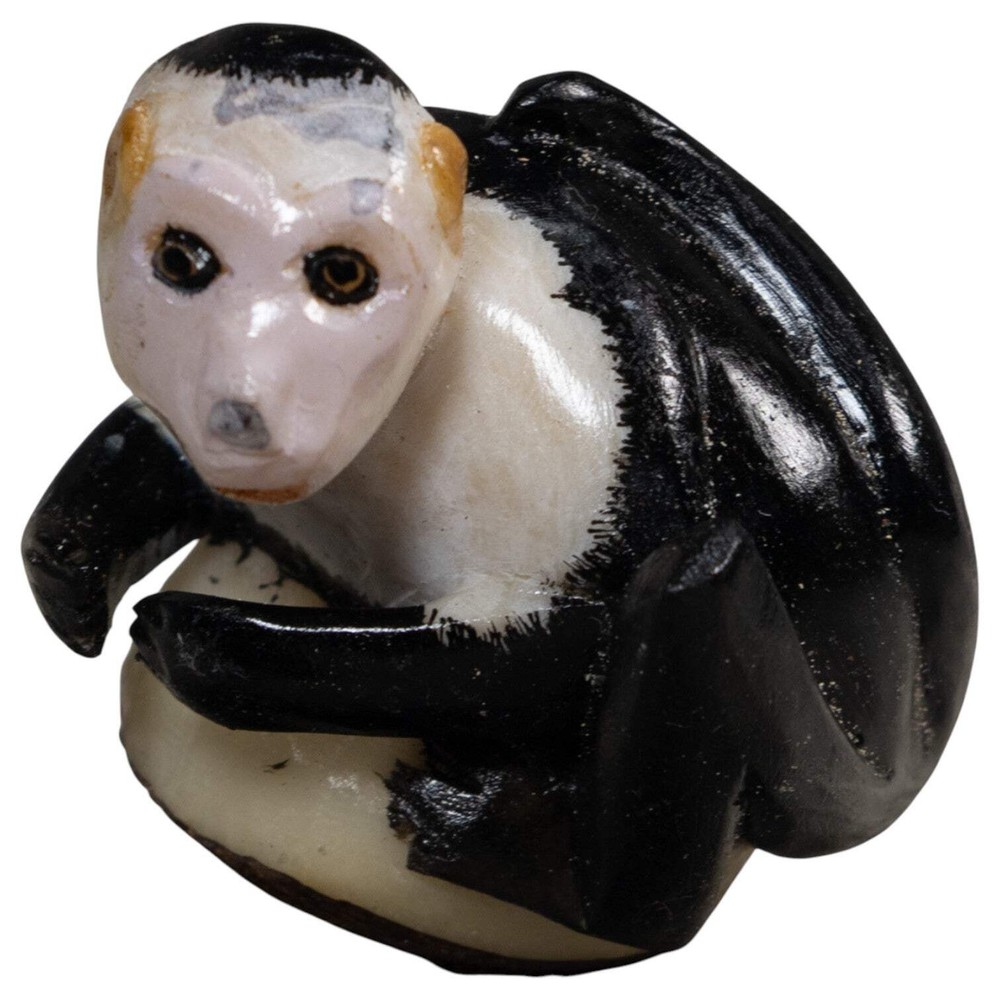 White Face Monkey Tagua Carving