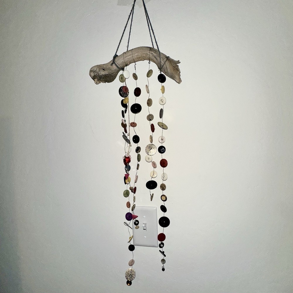 Handcrafted Buttons Windchime 25 Inches Long