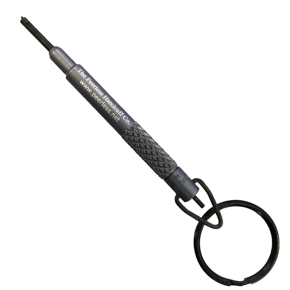 Oversize Handcuff Key - w/Key Ring - Nickel