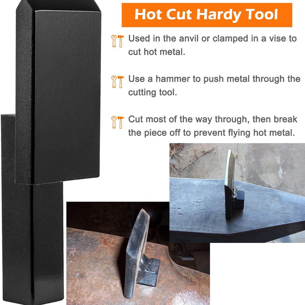 3/4" Blacksmith Anvil Forge Hardy Tools Set Cut Creasing Stake Spring Fuller