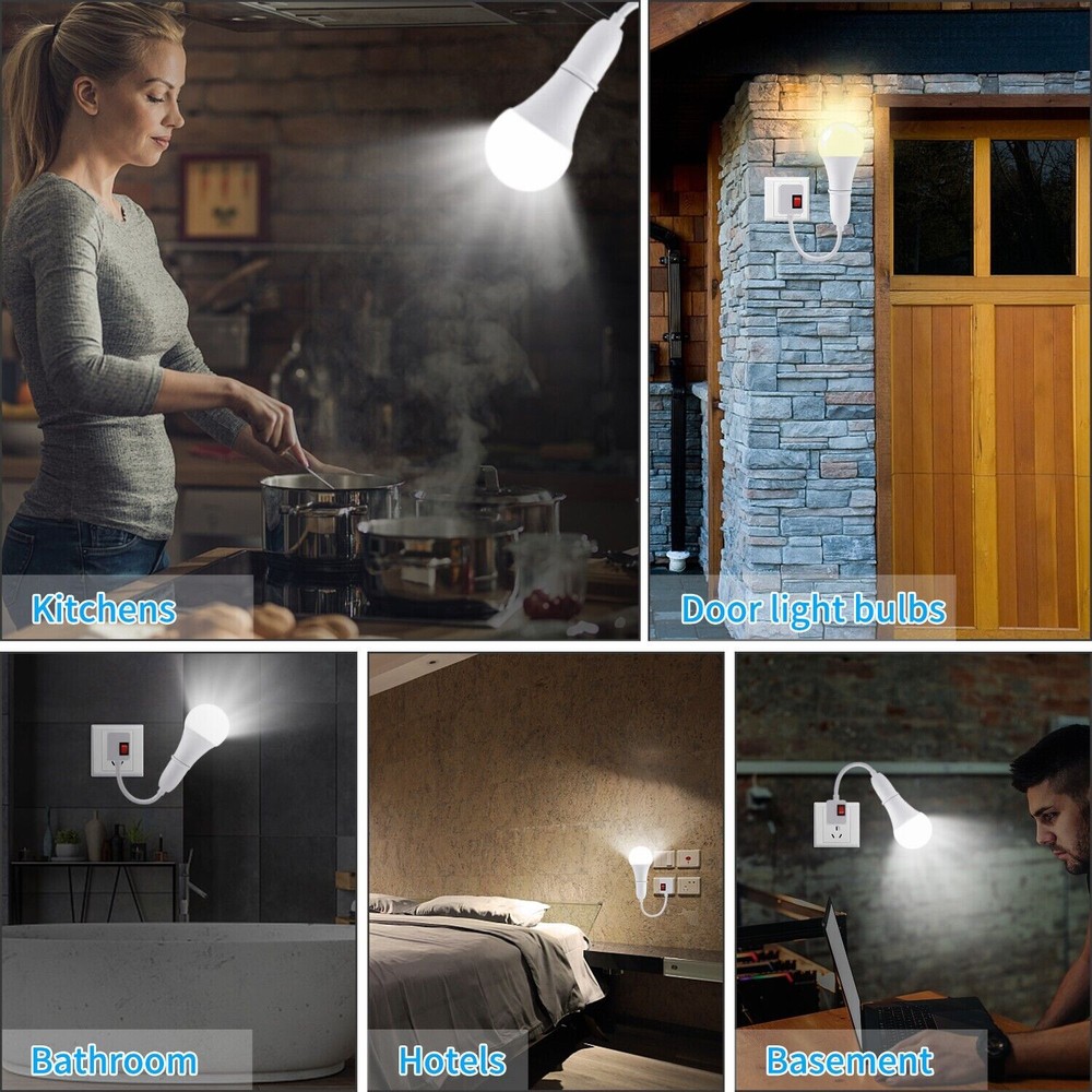 1/2/3 Pack E26 E27 LED Light Bulb Lamp Holder Flexible Extension Adapter Socket