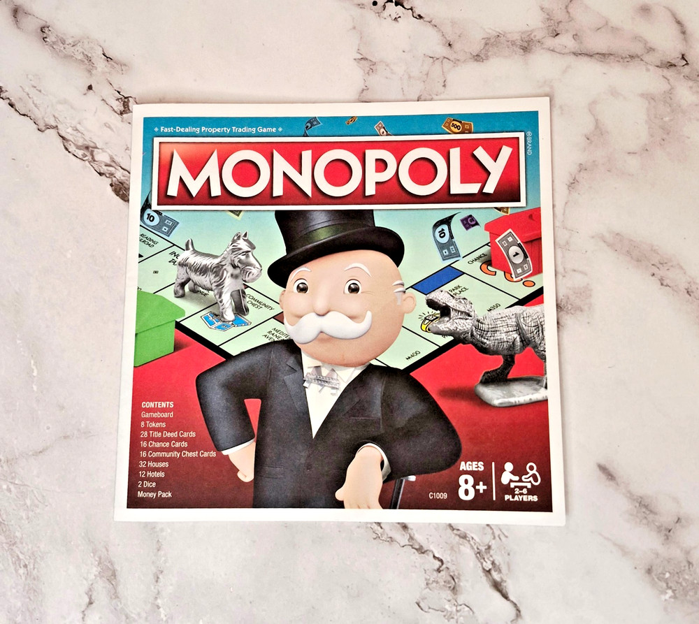 Monopoly Instructions Only 2017 Edition – Hasbro C1009 Rulebook Replacement