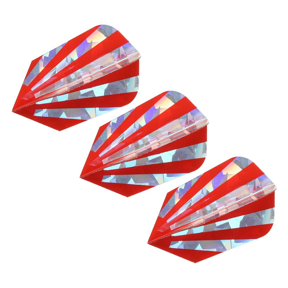Slim Dart Flights, 3 Pack PET Dart Accessories, Red