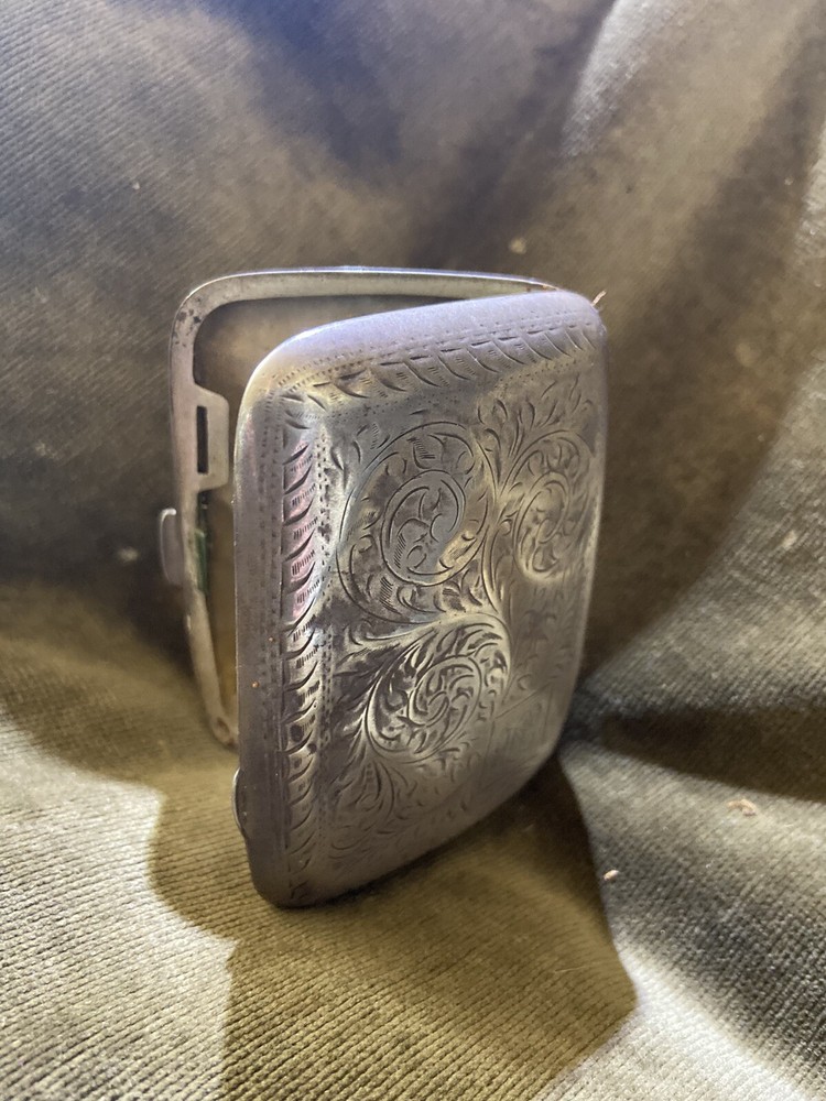 Antique sterling silver cigarette case