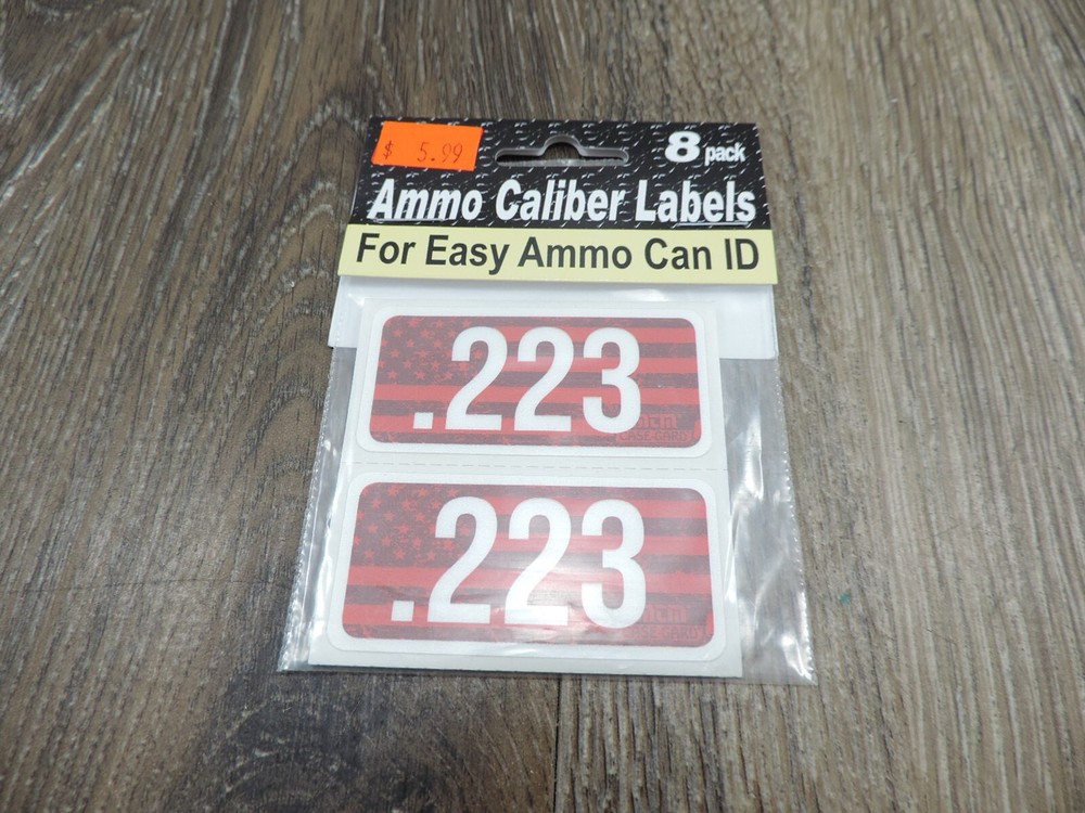 Ammo Can Caliber Labels 8 Pack .223 CL223