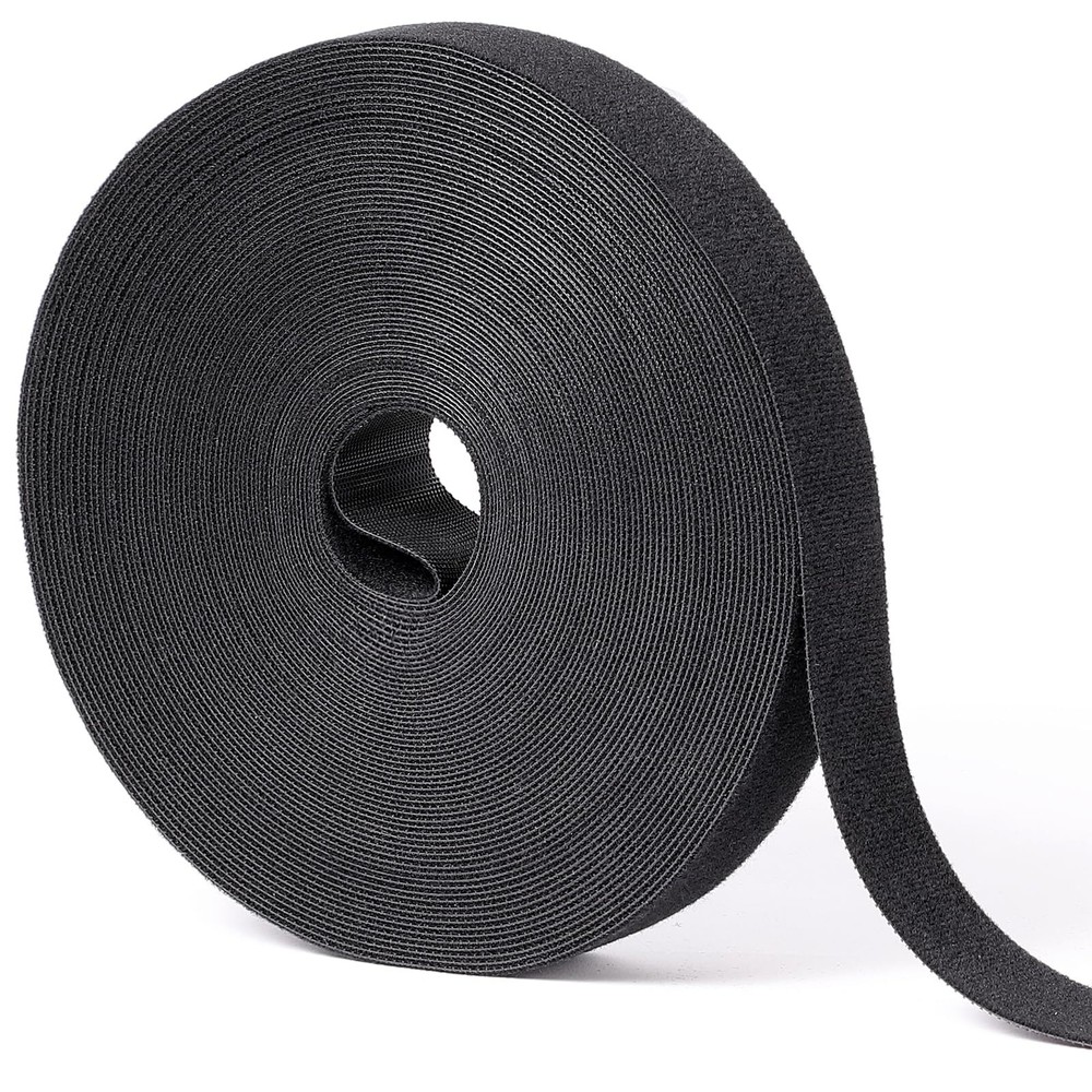 1 in X 60 Ft Hook and Loop Roll | Double-Sided Strips, Self-Gripping Straps