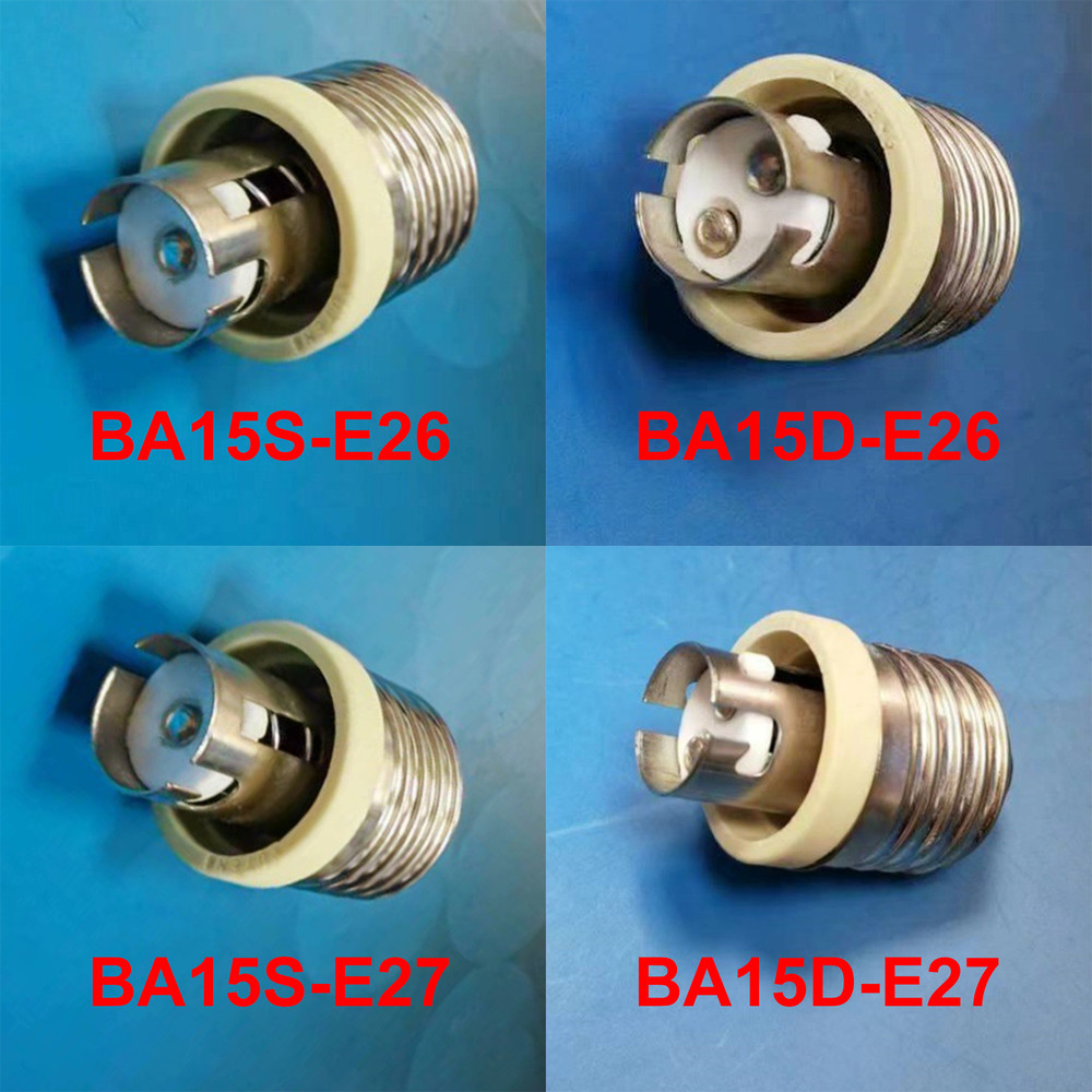 1pc BA15S BA15D to E26 E27 Socket Base LED Light Bulb Lamp Adapter Converter New