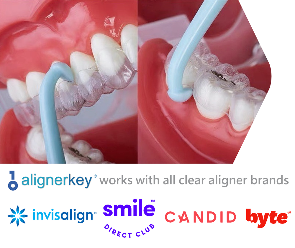 Clear Aligner Ortho Removal Tool for Invisalign by Aligner Key-Qty 2x AlignerKey