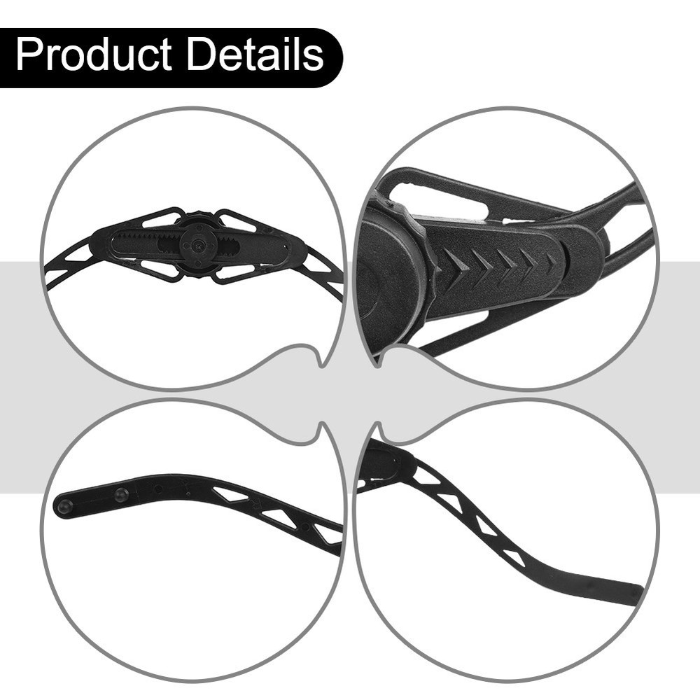 Strap Helmet Adjuster Black Head Locking Buckle Helmet Retention System