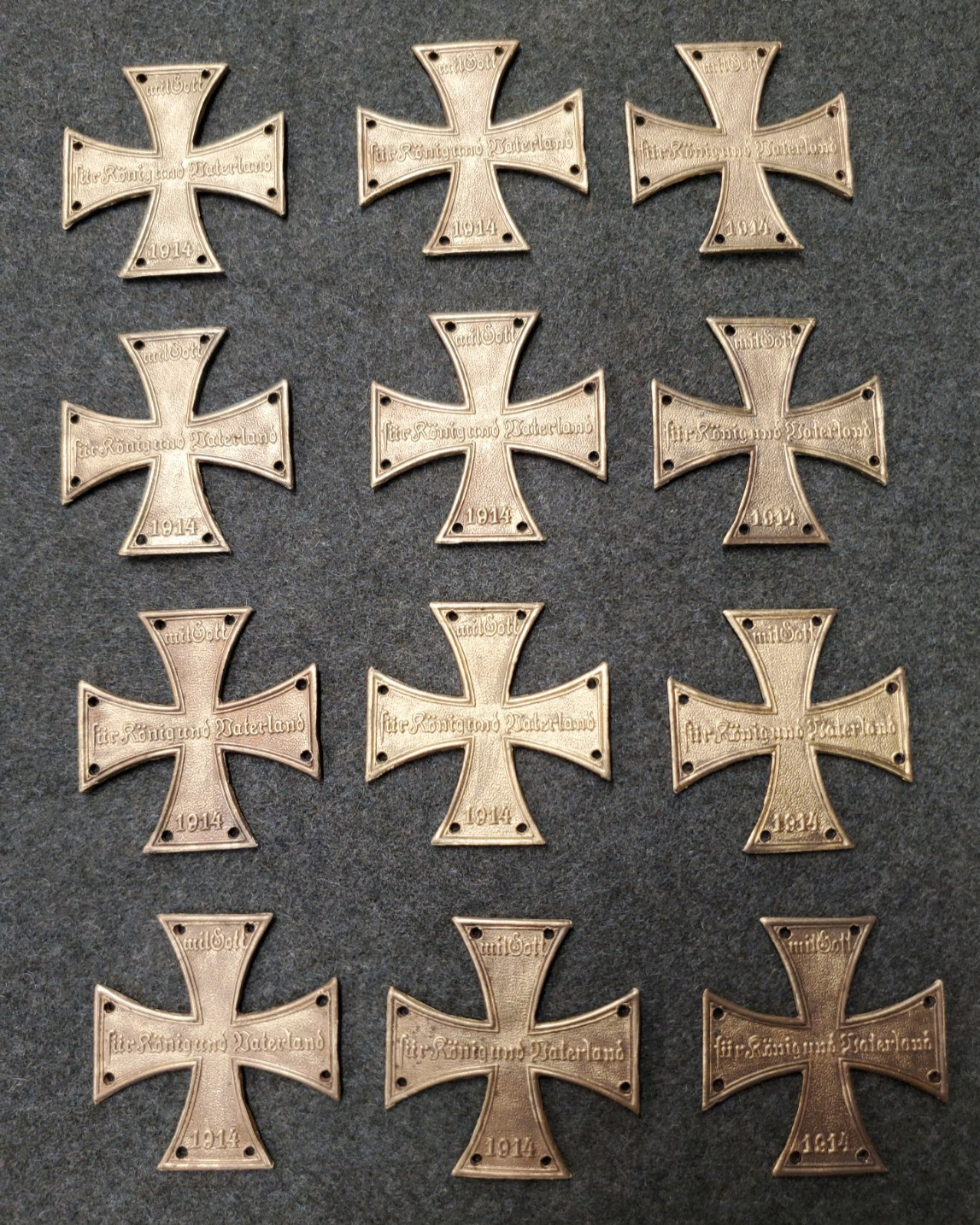 WWI German/Prussian Landsturm cross Cap Badge