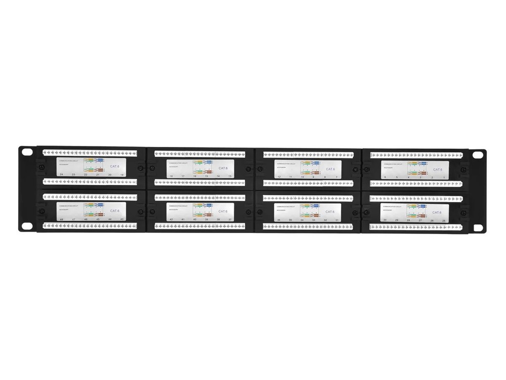 Monoprice 48-port Cat6 Patch Panel, 110 Type (568A/B Compatible)