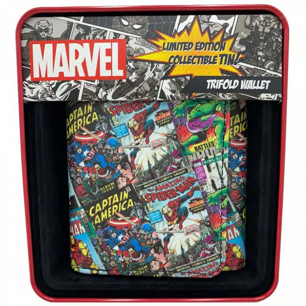 Marvel Classic Comic Book Covers Tri-Fold Wallet