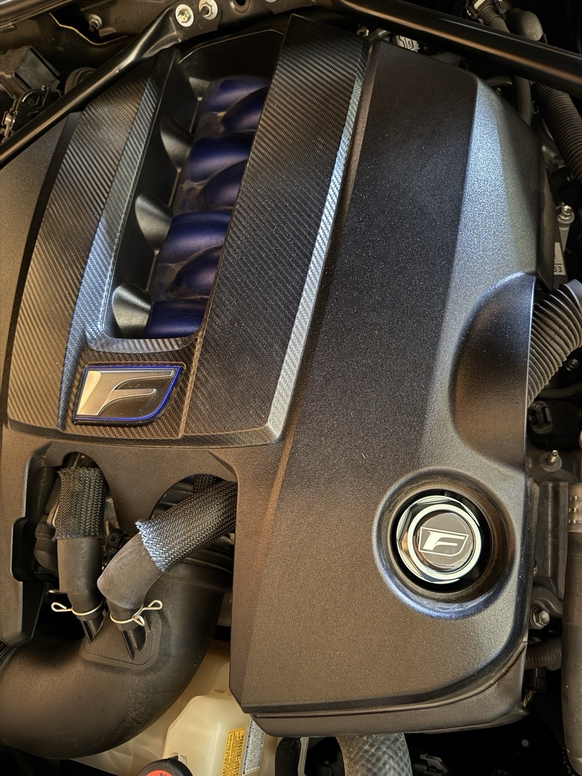 Rated F Blue Billet Aluminum Oil Cap Fits Lexus RCF iSF GSF LC500 IS500