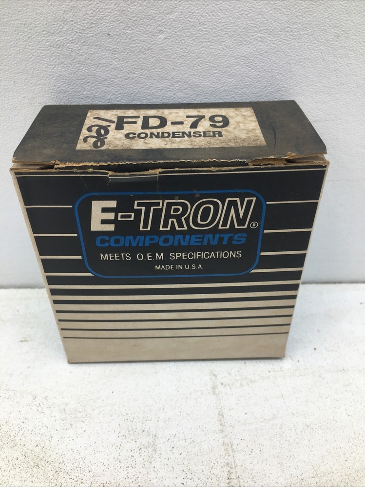 E-Tron Components Ignition Condenser FD-79 (New Old Stock)