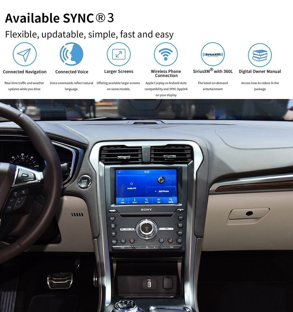 SYNC1 TO SYNC3 UPGRADE KITS CONVERSION For FORD Fusion 2013-2019 Without bezel
