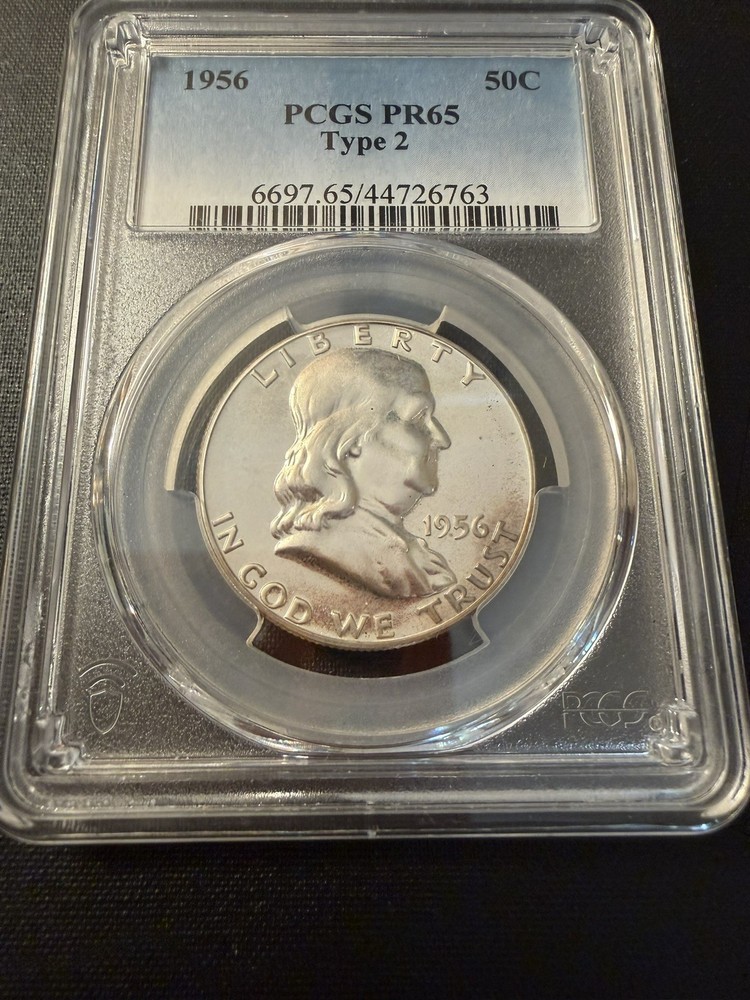 1956 Half Dollars Franklin PCGS PR-65 Type 2
