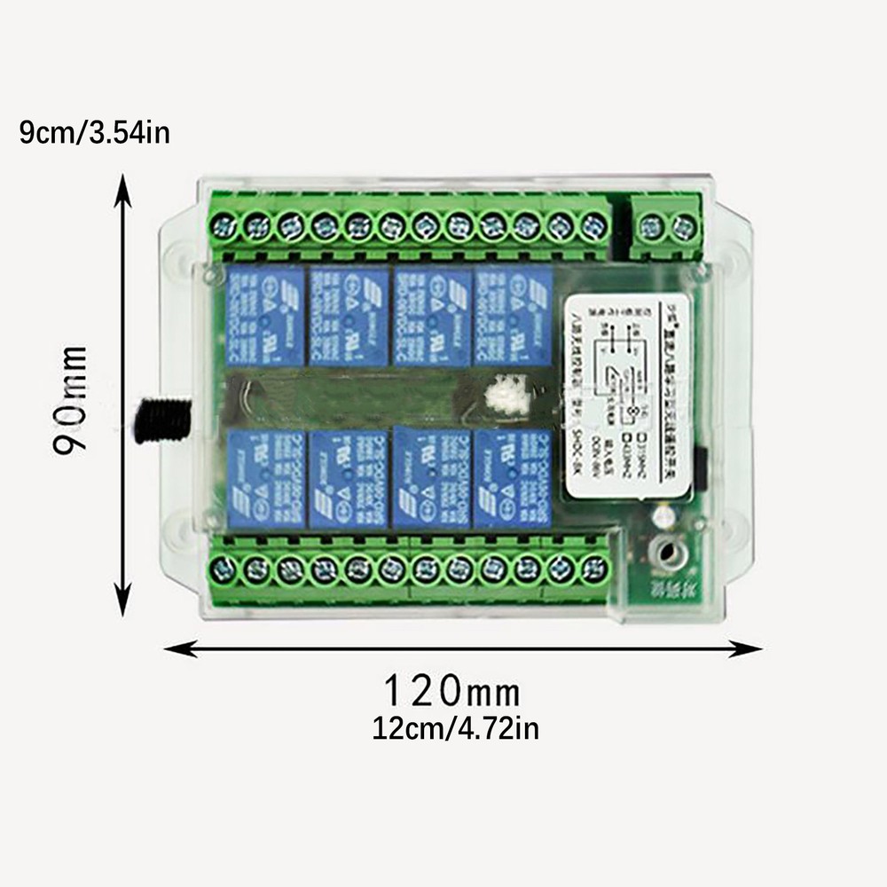 Brand New 8 Channel Wireless RF433MHz Remote Control Switch Relay Module DC8-86V
