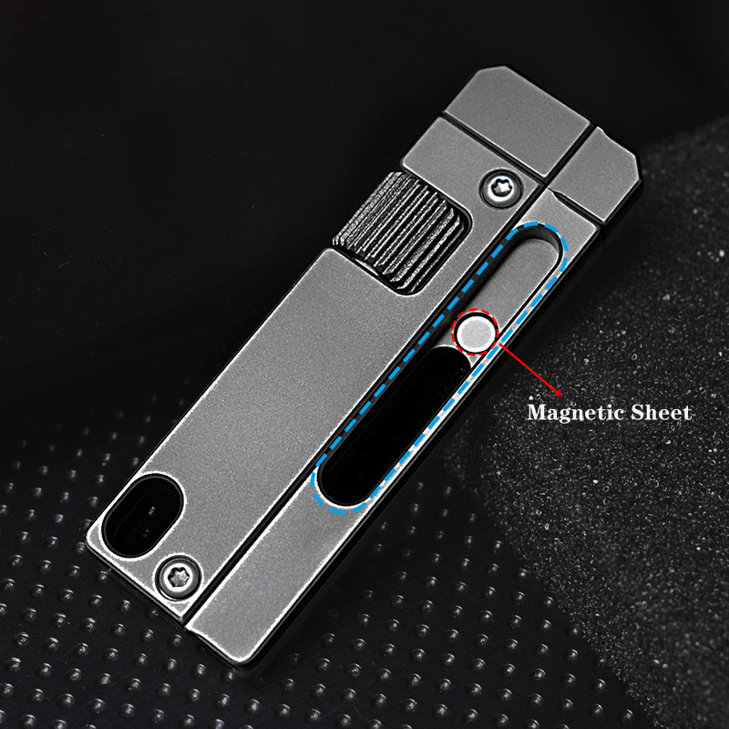 Titanium Mini Multi Tools Adjustable Wrench Pocket Pry Bar Crowbar Bits EDC Tool
