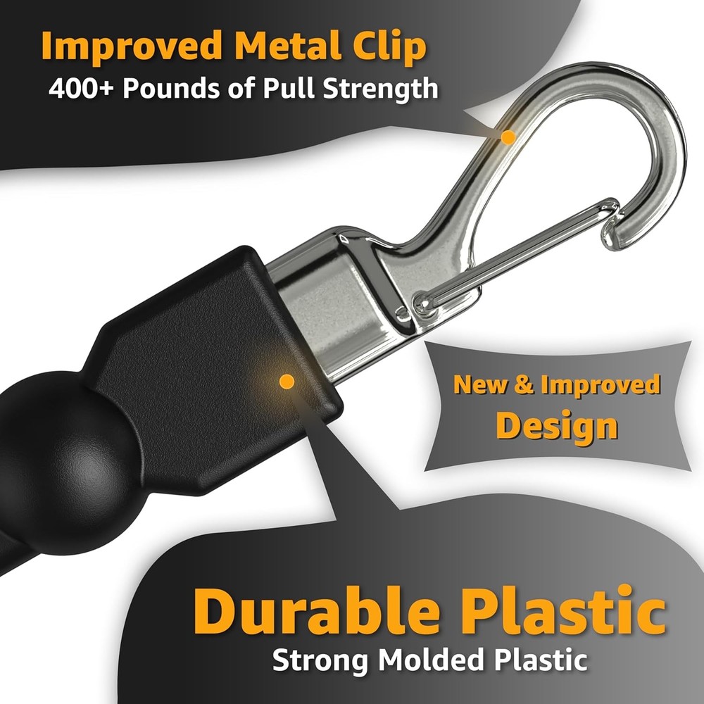 Jmoe USA Clippable Replacement T-Latch Zipper Pulls | Compatible Large, Black