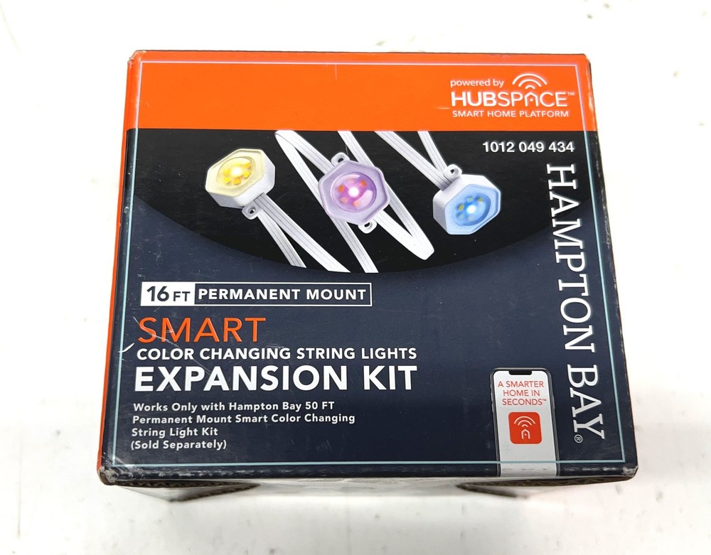 Hampton Bay 16FT 10LED Plug in LED Permamnent Outdoor String Light EXPANSION SET
