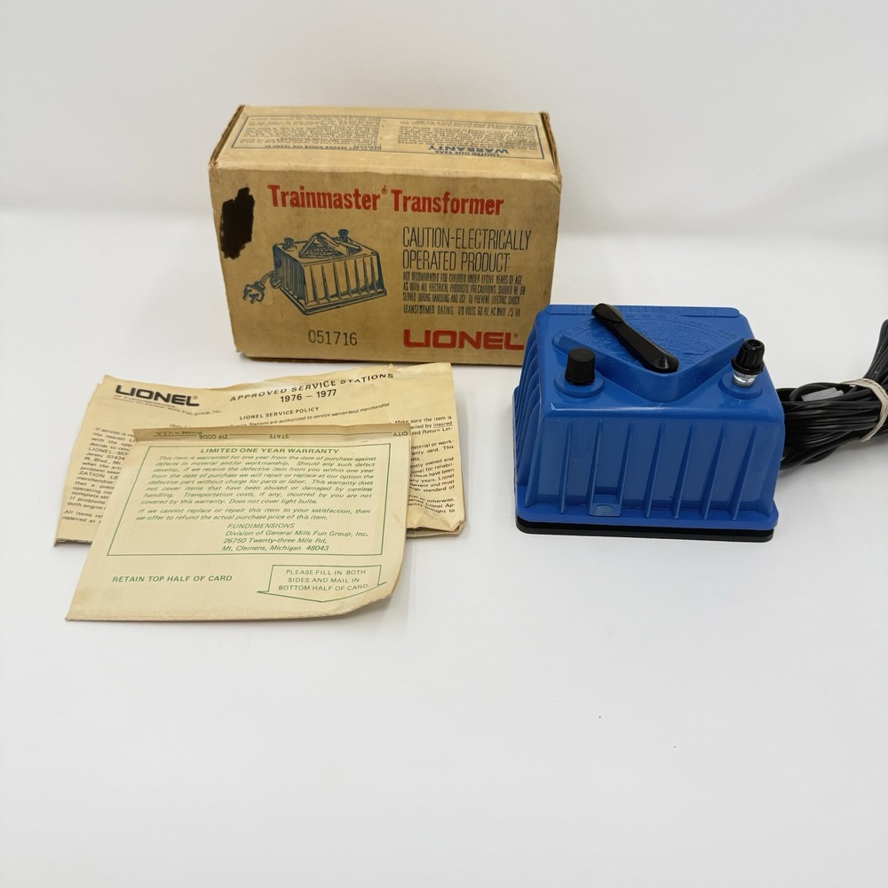 Lionel 4150 Trainmaster Transformer 50 Watt Box Tested