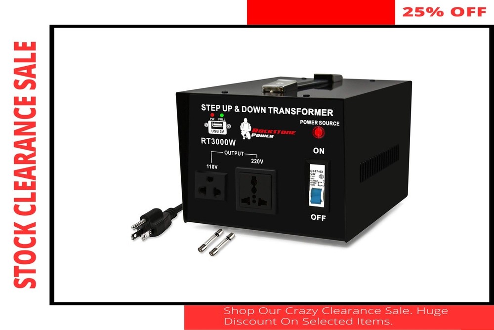 3000 Watt Step Up Down Transformer USB Port