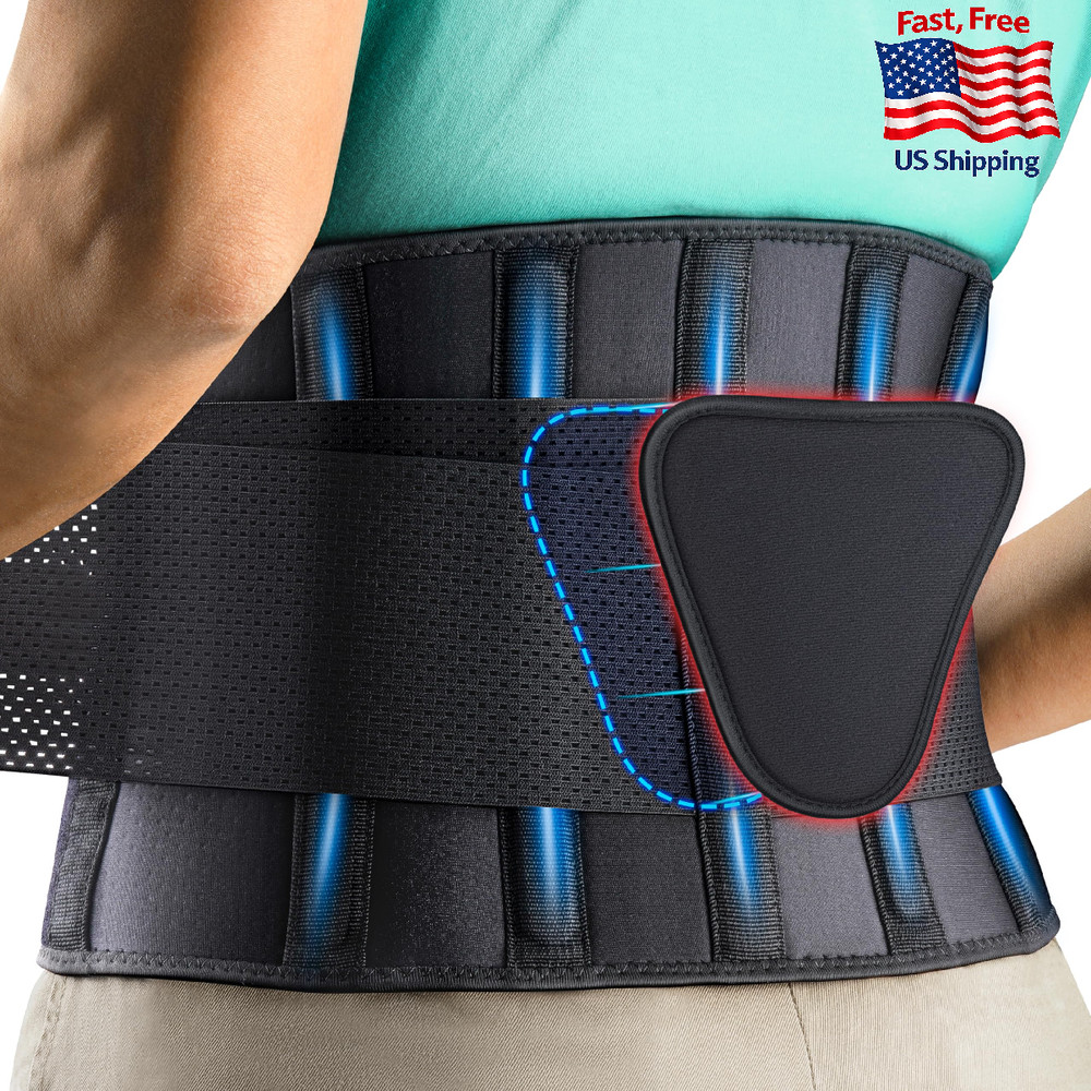 FEATOL Lumbar Back Brace Support Belt for Pain Relief, Sciatica, Herniated Disc