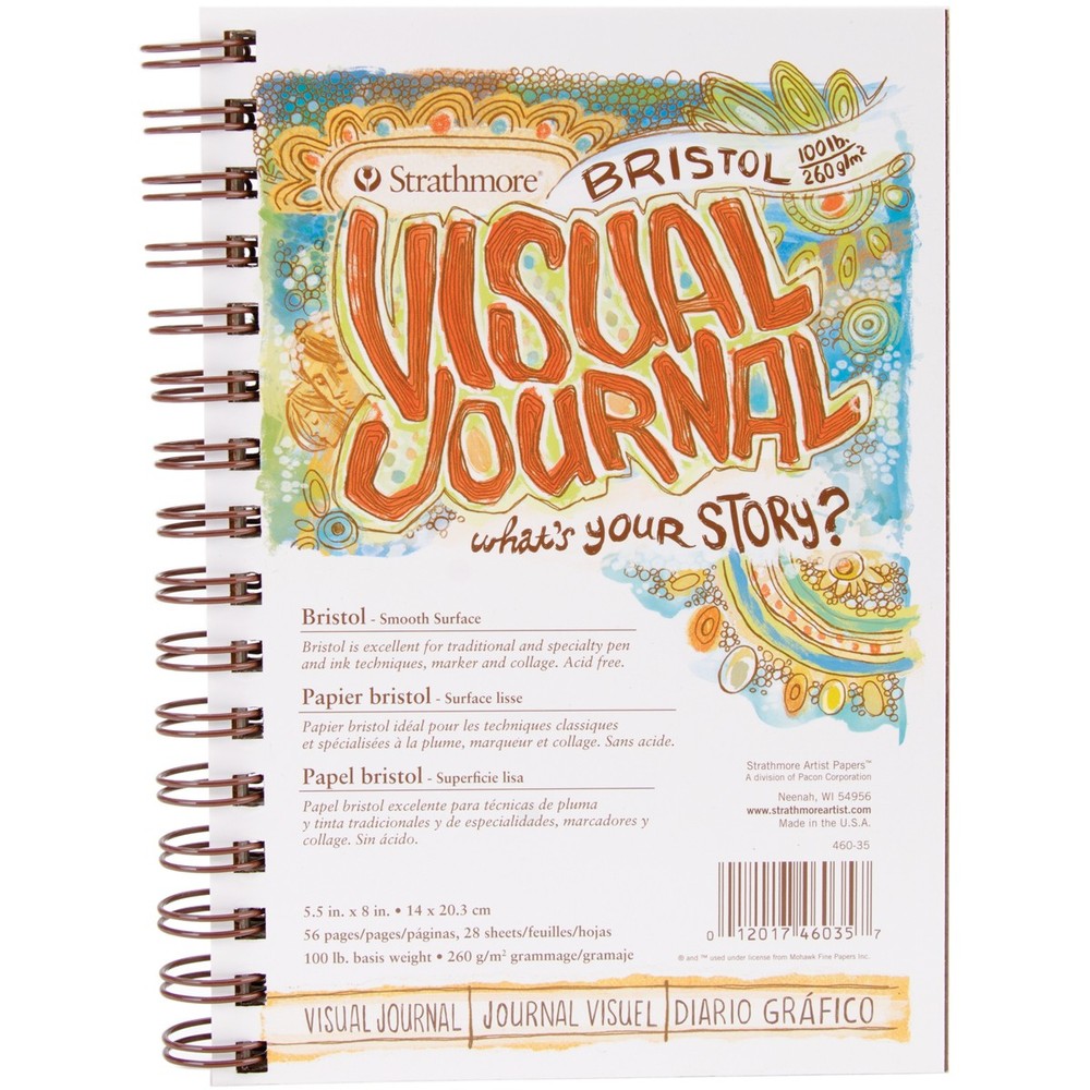 Strathmore Visual Journal Bristol Smooth 5.5"X8" 28 Sheets