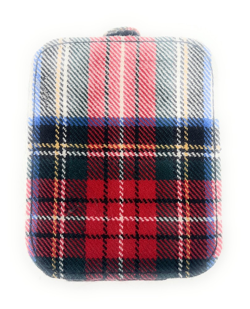 Pendleton Red Plaid Travel Clock 100% Wool Shell