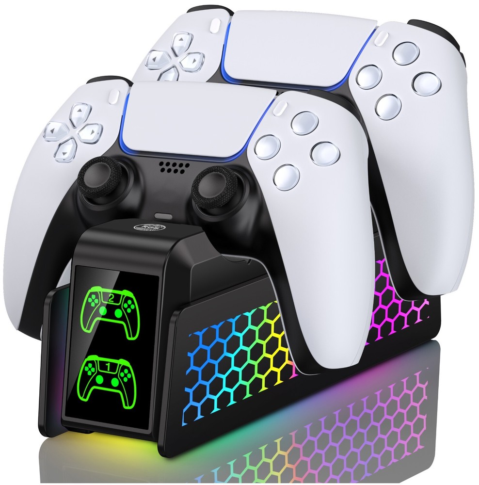 PS5 Controller Charger Dual Fast Charging Dock for PS5 Dualsense Controller