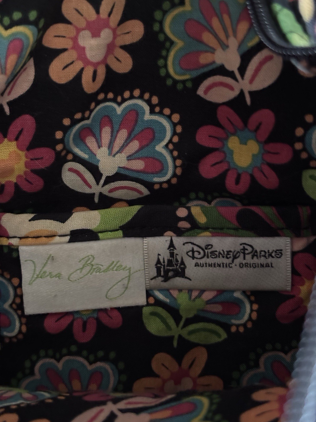 DISNEY Parks Vera Bradley MIDNIGHT with MICKEY Hipster Crossbody Bag Purse