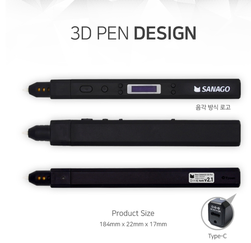 SANAGO New Sanago Premium 3D Pen Set 3 Type Module Replaceable_Tracking