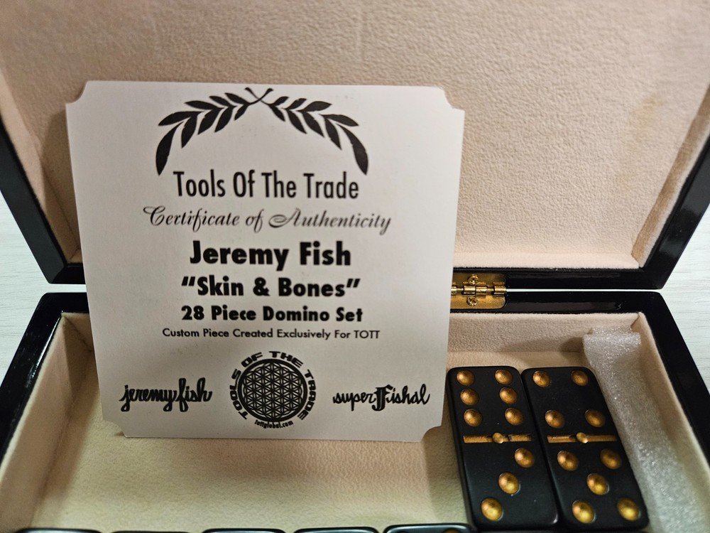 Jeremy Fish Skin & Bones Domino Set