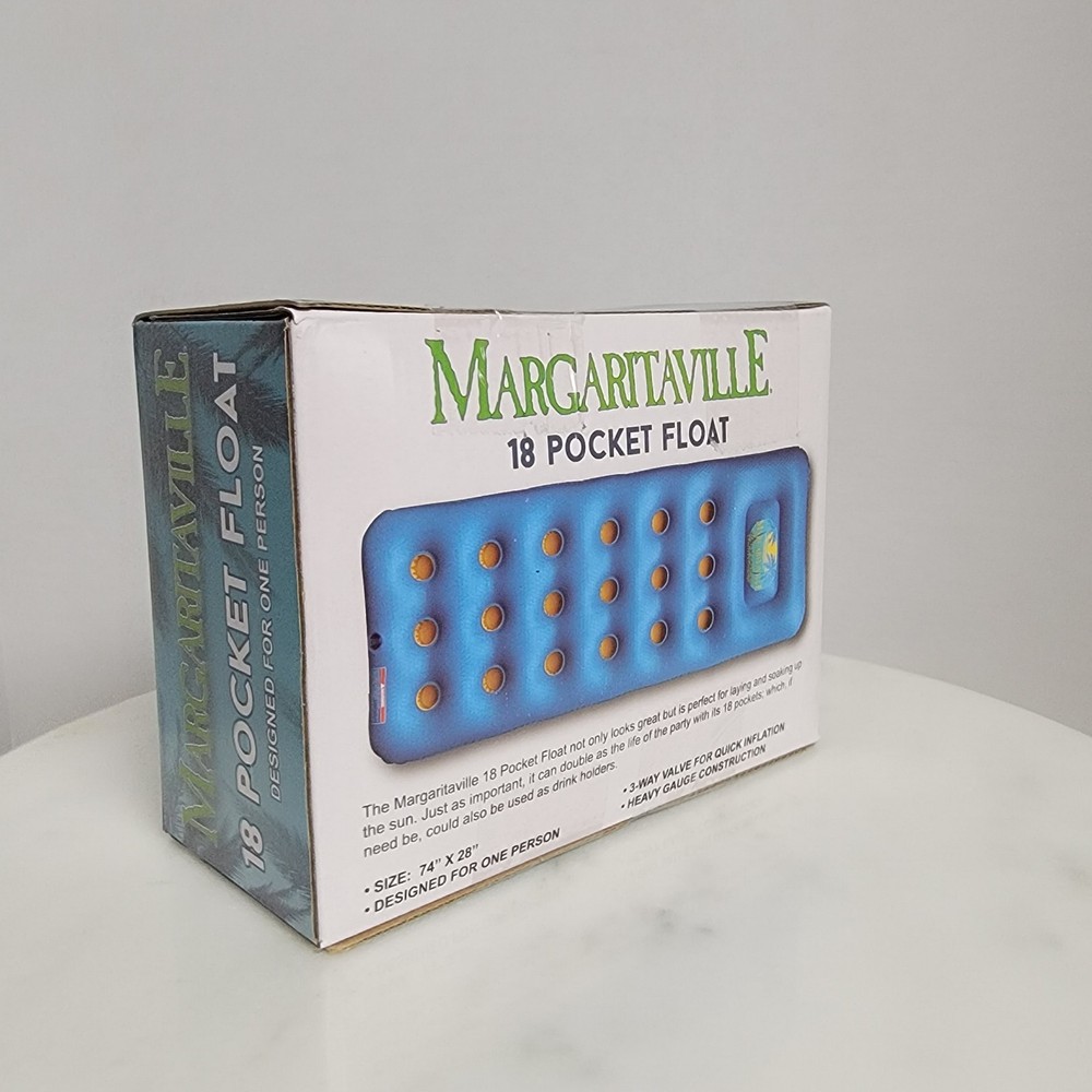 Margaritaville 18 Pocket Float It’s 5 O’clock Somewhere Pool Water Float FUN!