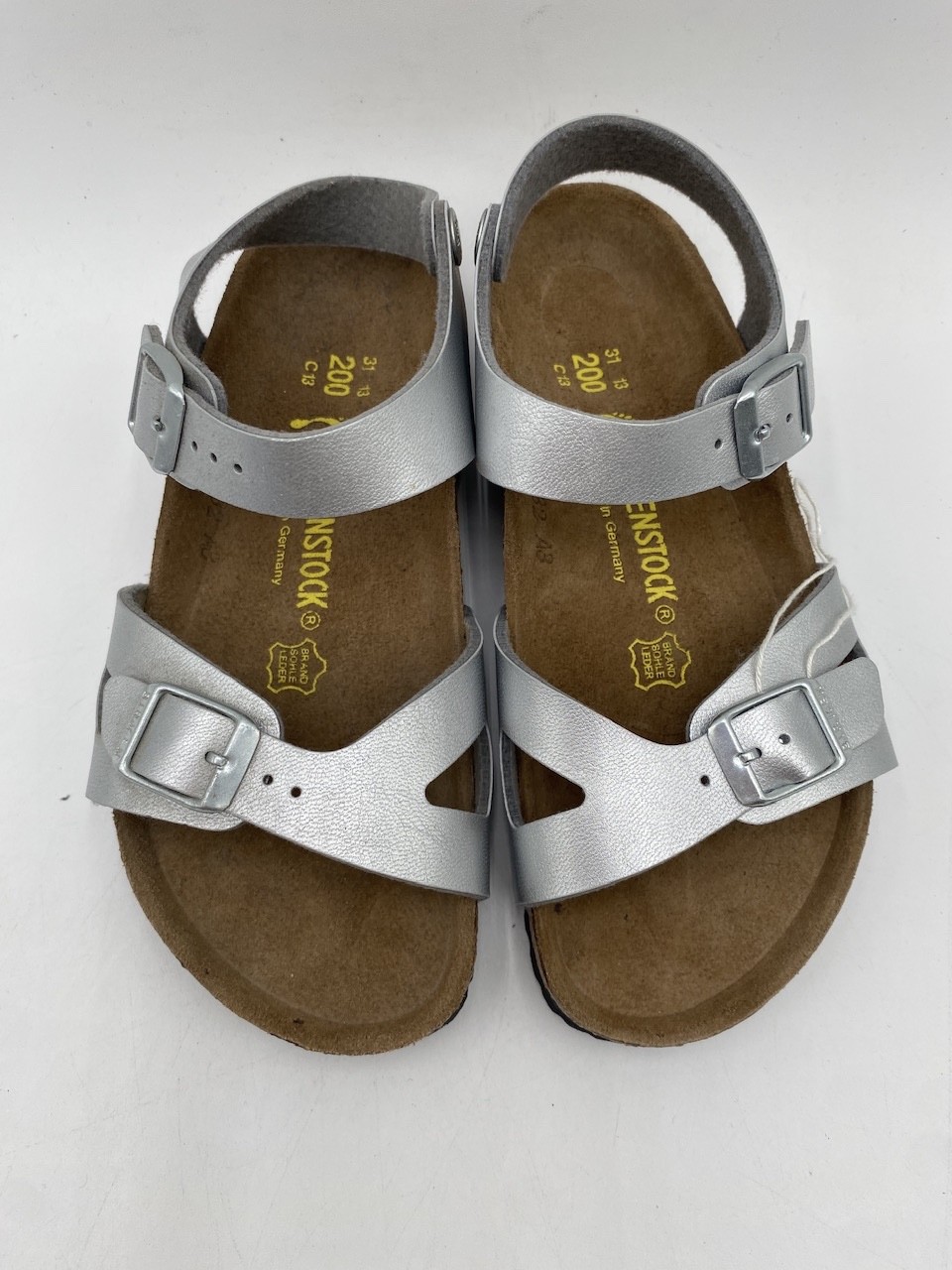 Birkenstock RIO Kids' NEW Sandals Silver US Size 13