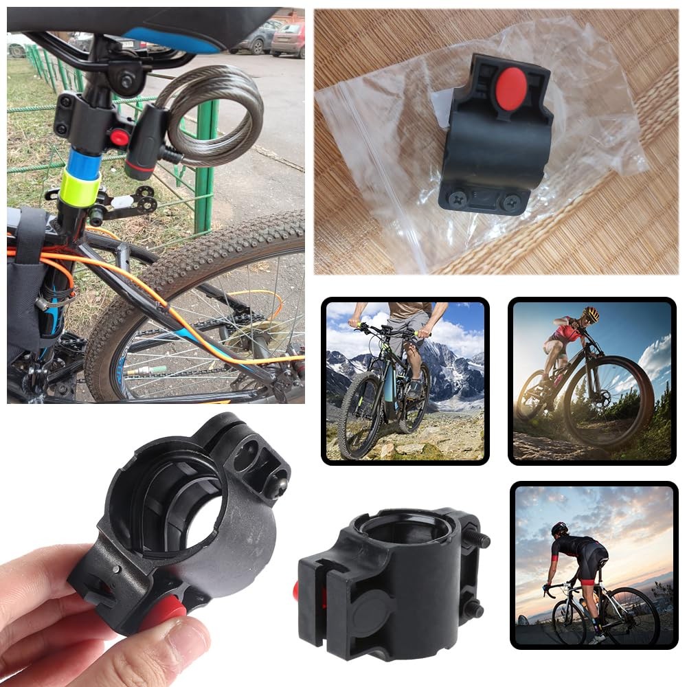 SquEqu 2 Pack Bike Lock Mounting Bracket Holder Frame Mount Replacement Black