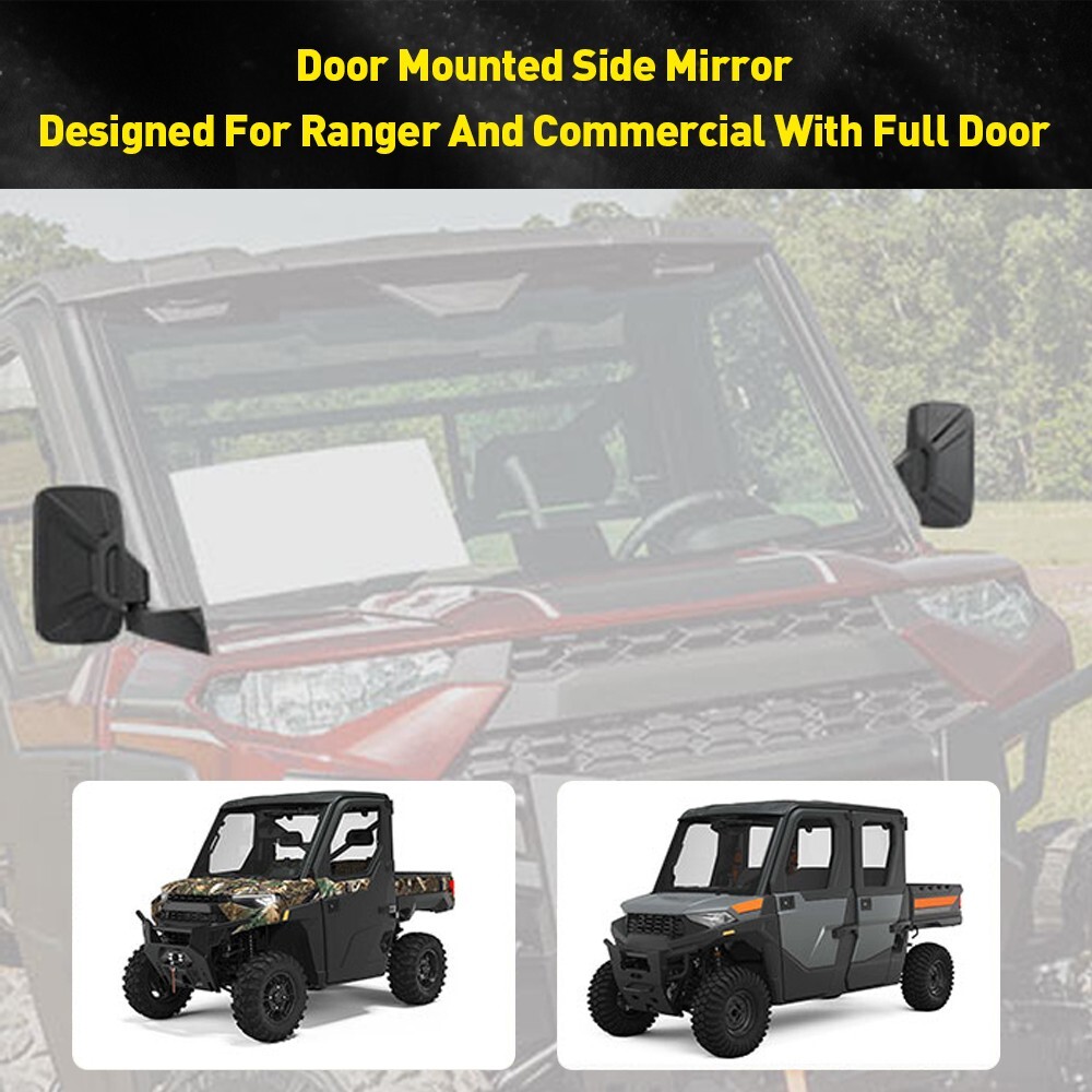 Side View Mirrors #2889241 for Polaris Ranger XP 1000 /SP 570 /Commercial PRO XD