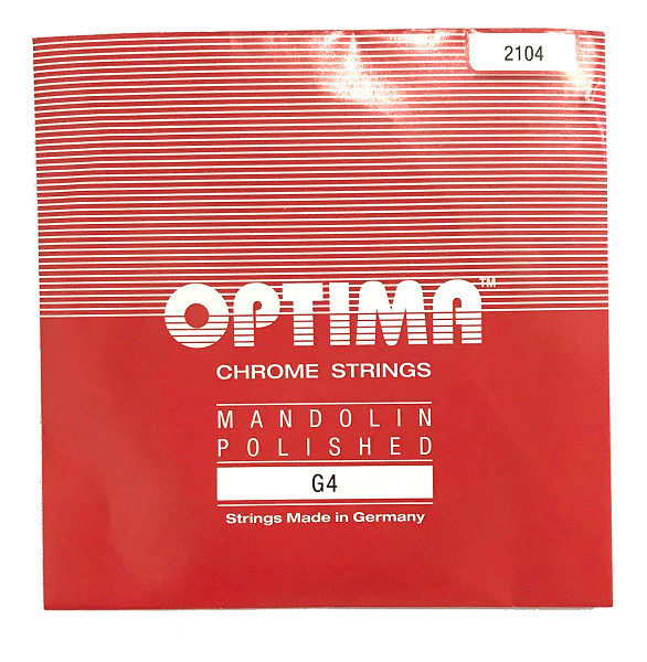 Germany OPTIMA Mandolin Chrome String Red G4 2104, 1 pair, Loop End