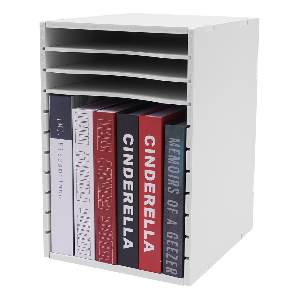 Multi-functional Organizer 11 Compartment File Sorter Paper Storage Holder White